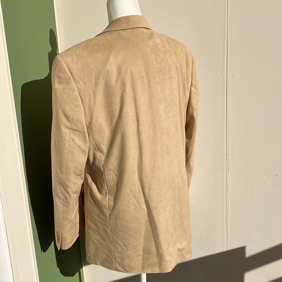 Vintage 80s 90s Feather Suede Neutral Tan Jacket - Picture 5 of 8